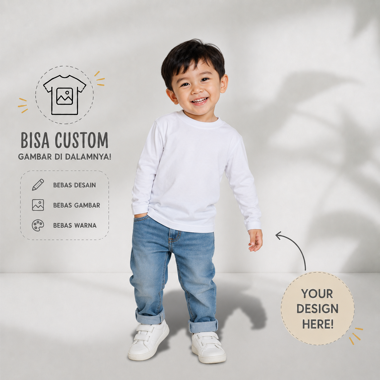 Kaos Anak Custom Cotton Combed 30s